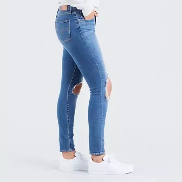 levi’s 721 high rise ripped skinny women’s jeans - Picture 2 of 6